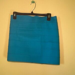 Y2K Teal Bandage Mini Skirt by Caribbean Queen